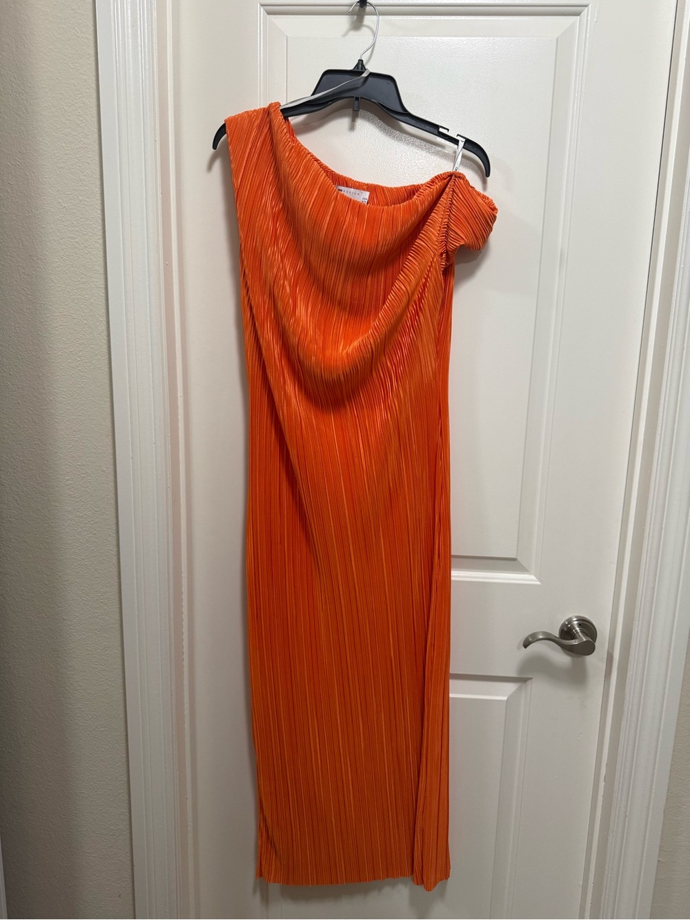 Beautiful Pleated Orange Dress